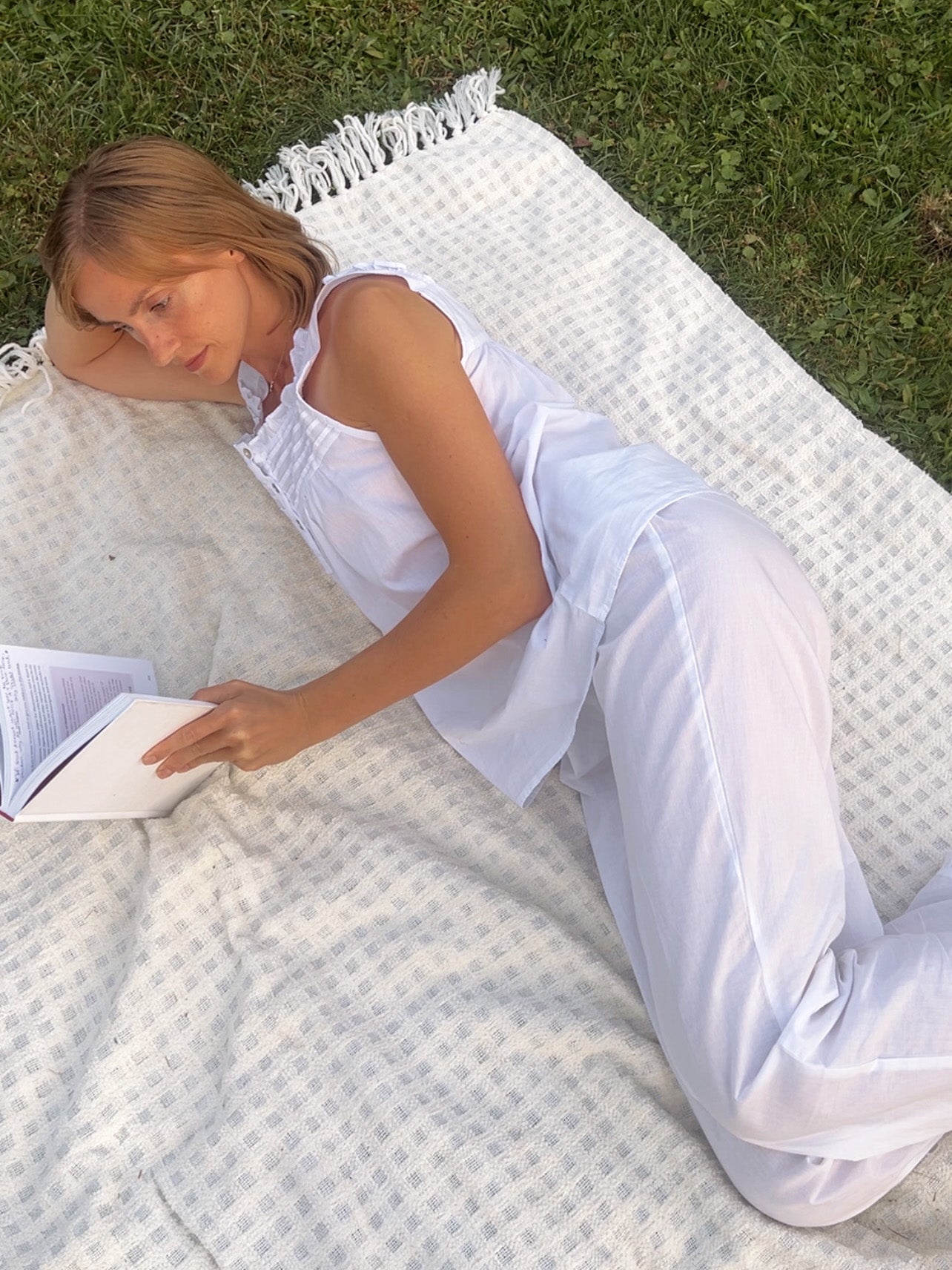 Amanda White Cotton Pajamas