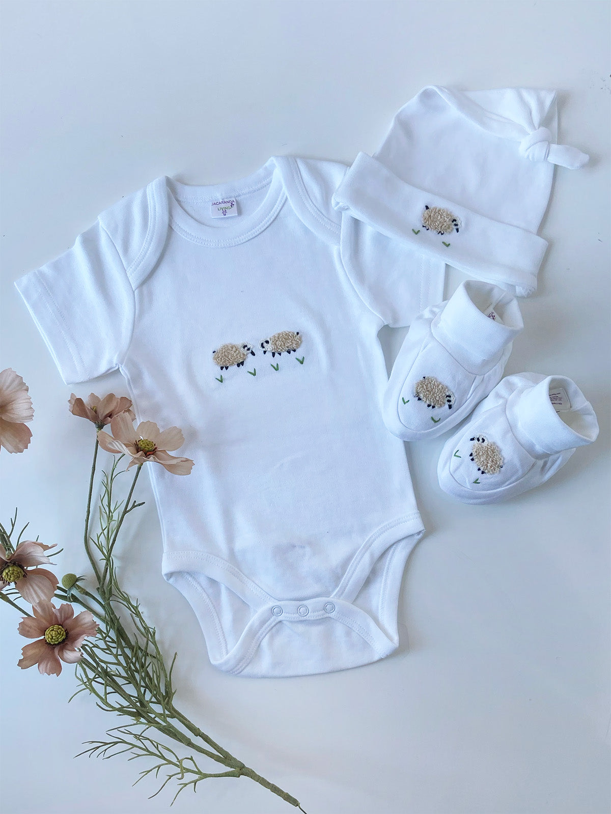 Onesie (Short Sleeve), Combed Cotton, Embroidered