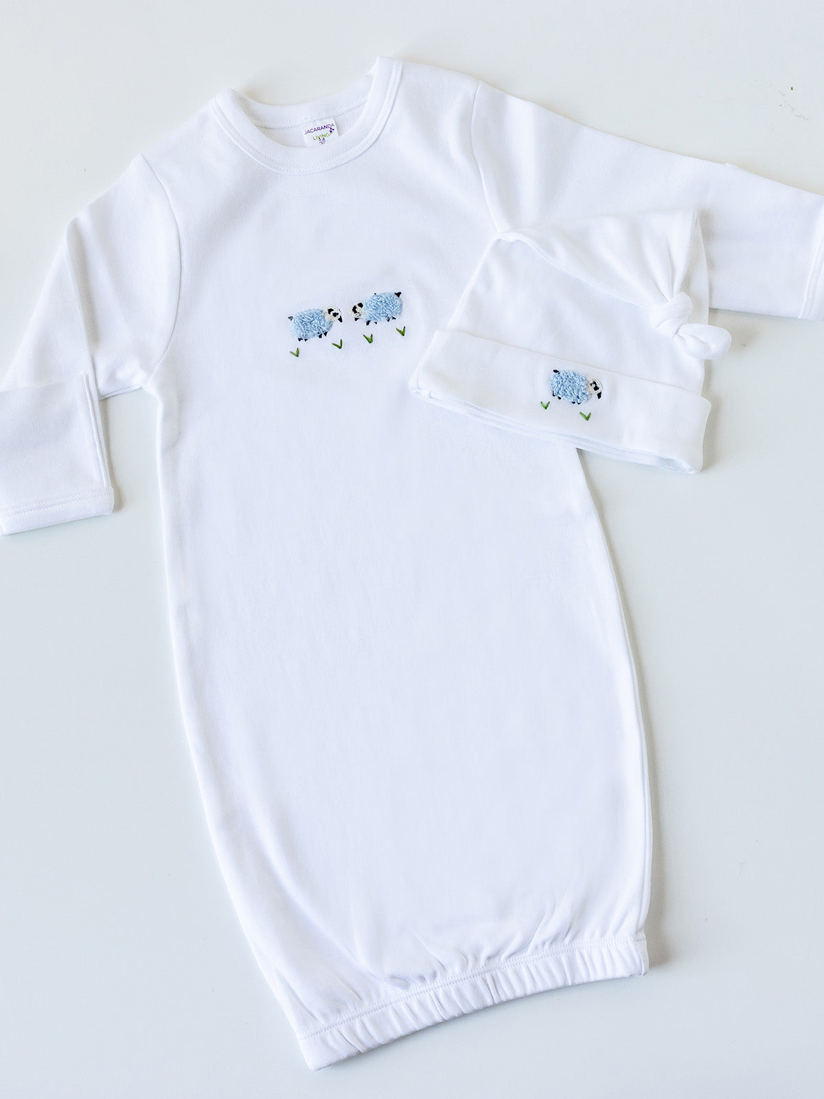 Baby Gown, Combed Cotton, Embroidered