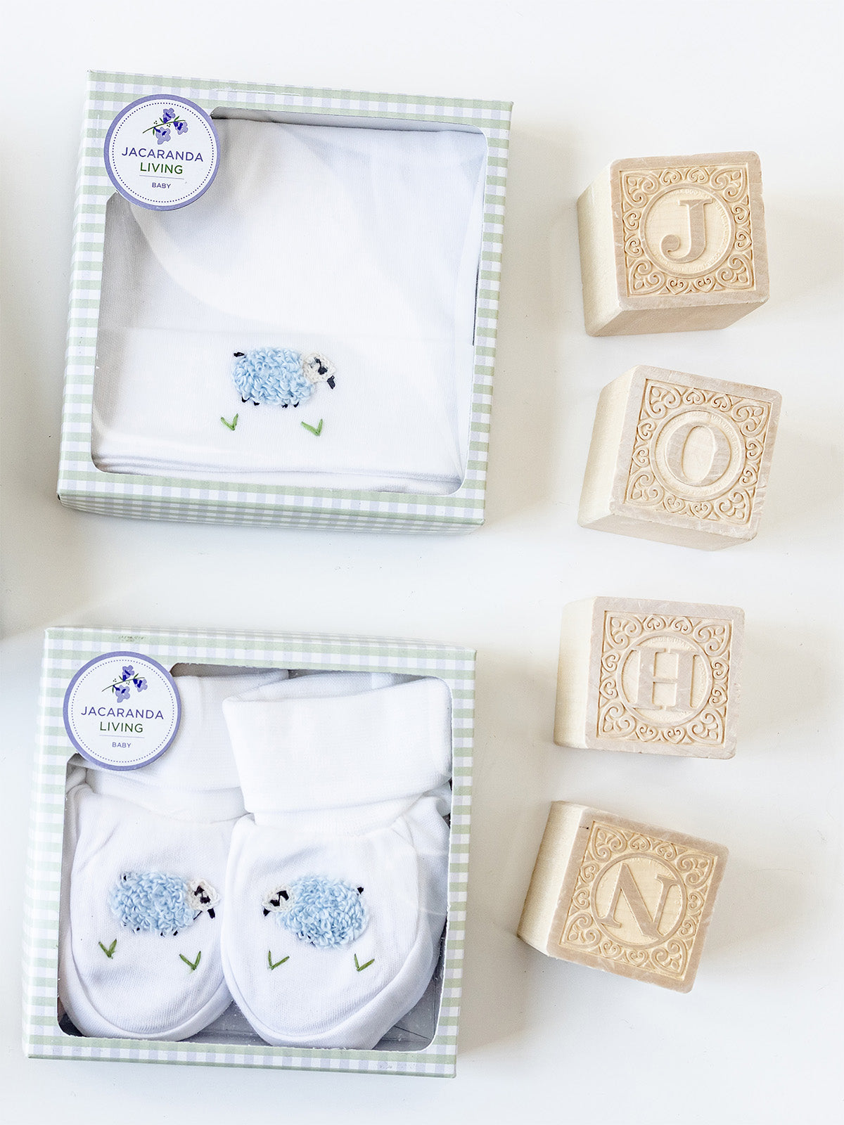 Knotted Baby Hat, Combed Cotton, Embroidered