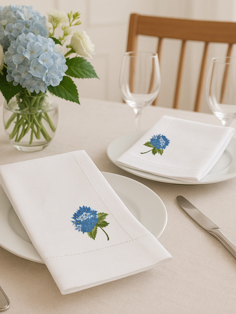 Dinner Napkin, French Hydrangea (Capri Blue), Set of 2