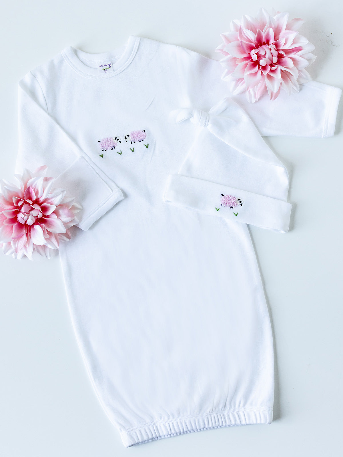 Baby Gown, Combed Cotton, Embroidered
