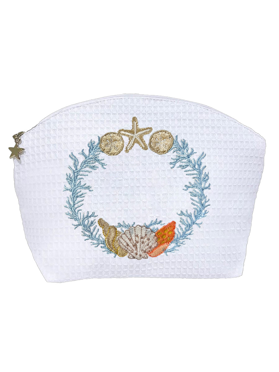 Cosmetic Bag (Medium), Shell Wreath