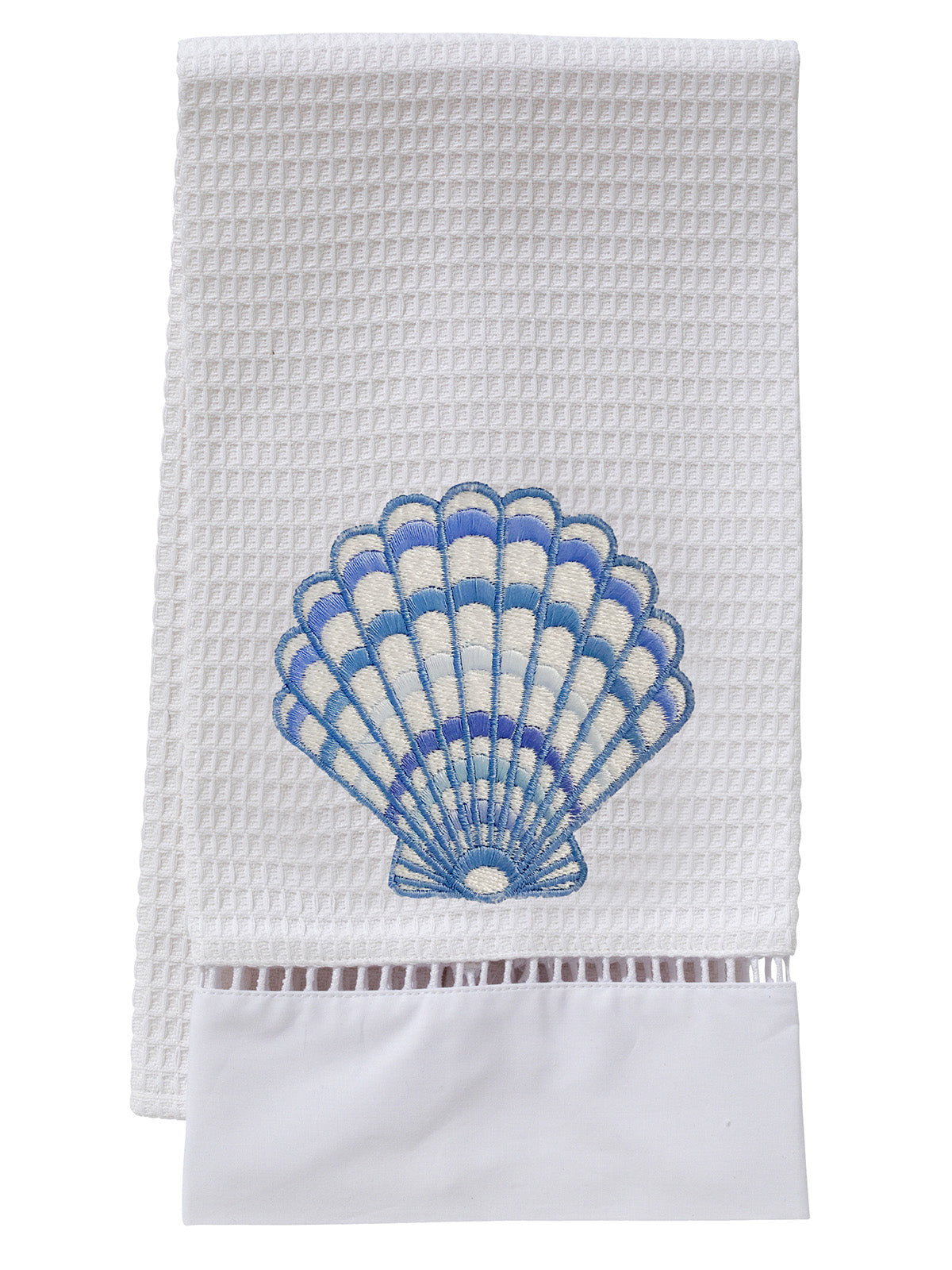Guest Towel, Waffle Weave, Clam (Blue)
