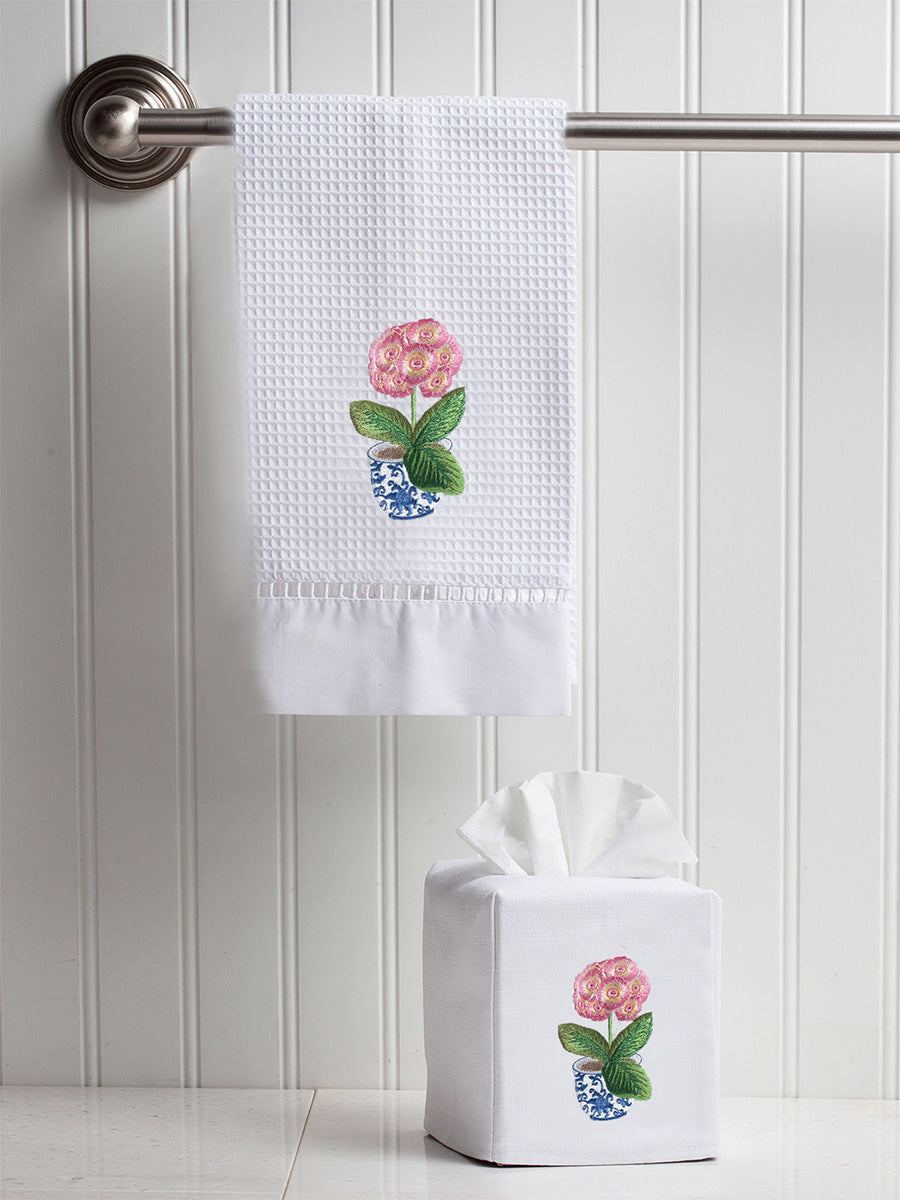 Tissue Box Cover, Potted Primrose (Pink)