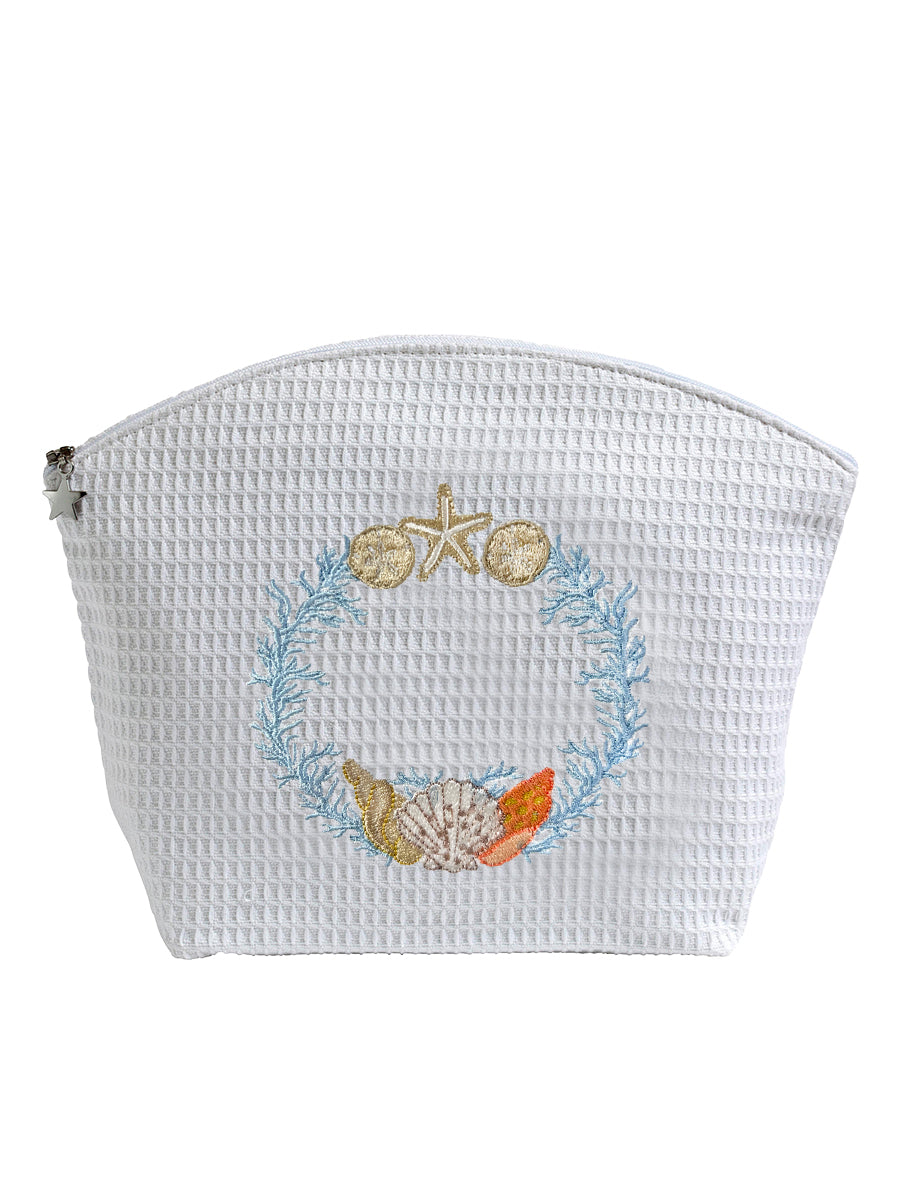 Cosmetic Bag (Large), Shell Wreath
