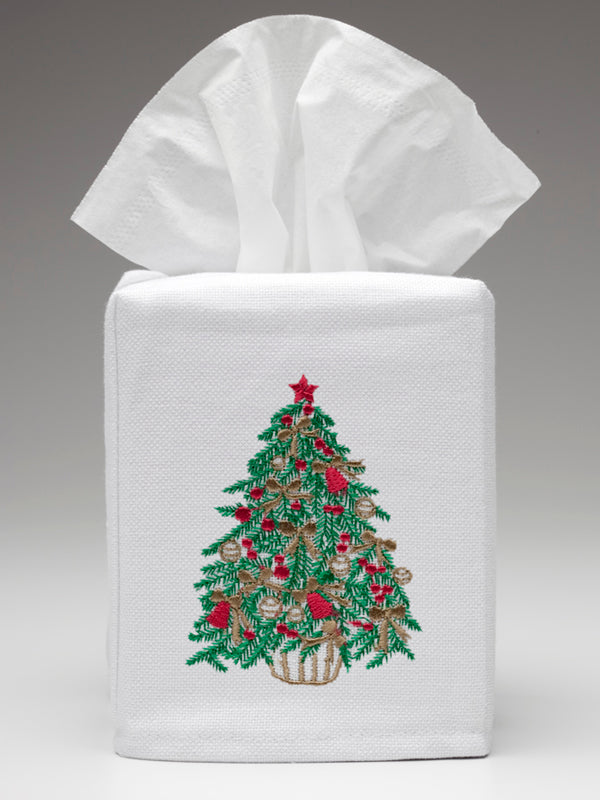 Tissue Box Cover, Christmas Tree (Green)