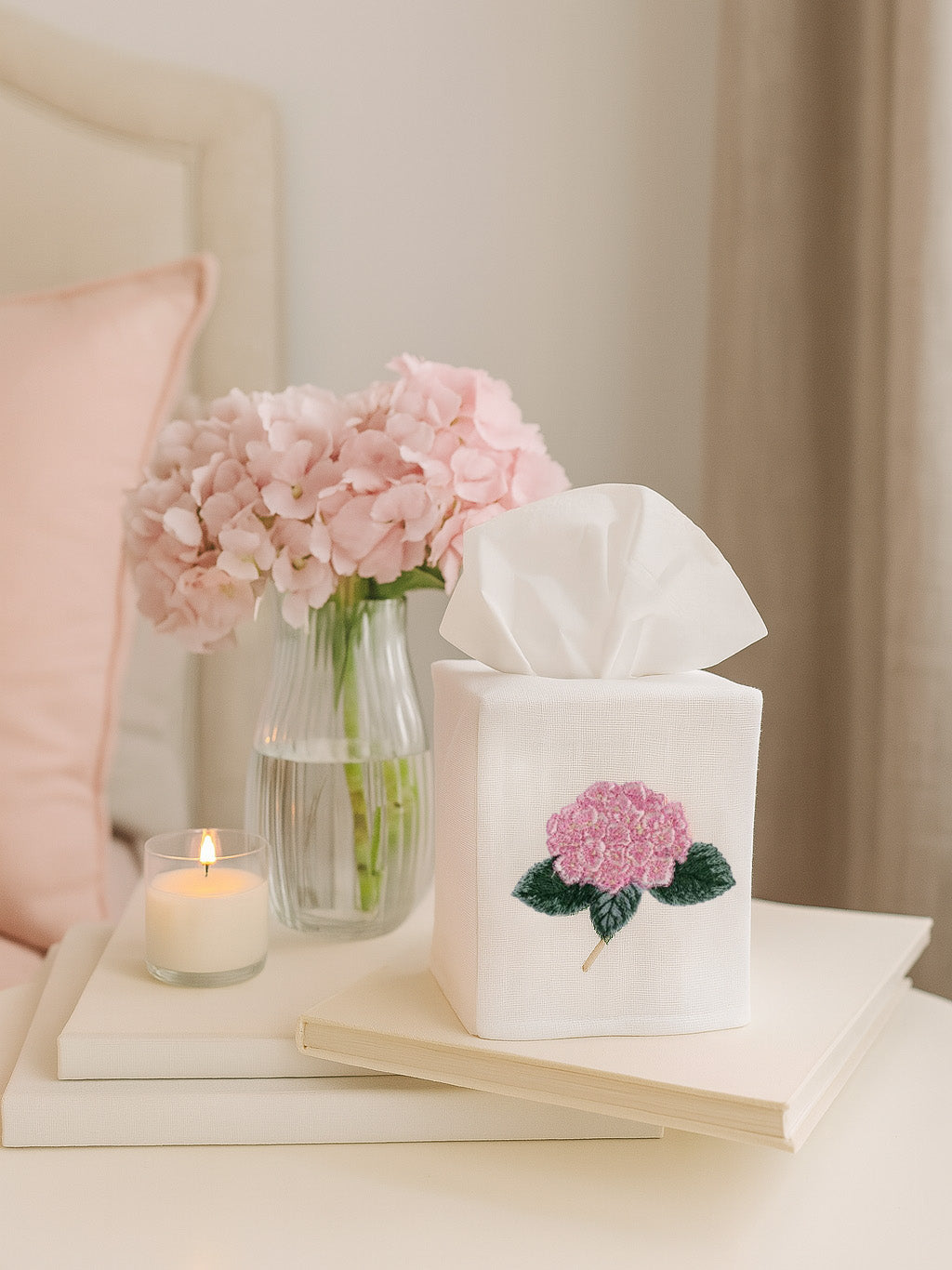 Tissue Box Cover, Hydrangea