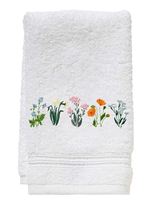 Guest Towel, Terry, Field of Blooms