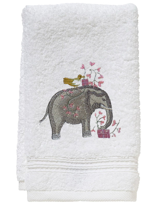 Guest Towel, Terry, Garden Elephant (Lavender)