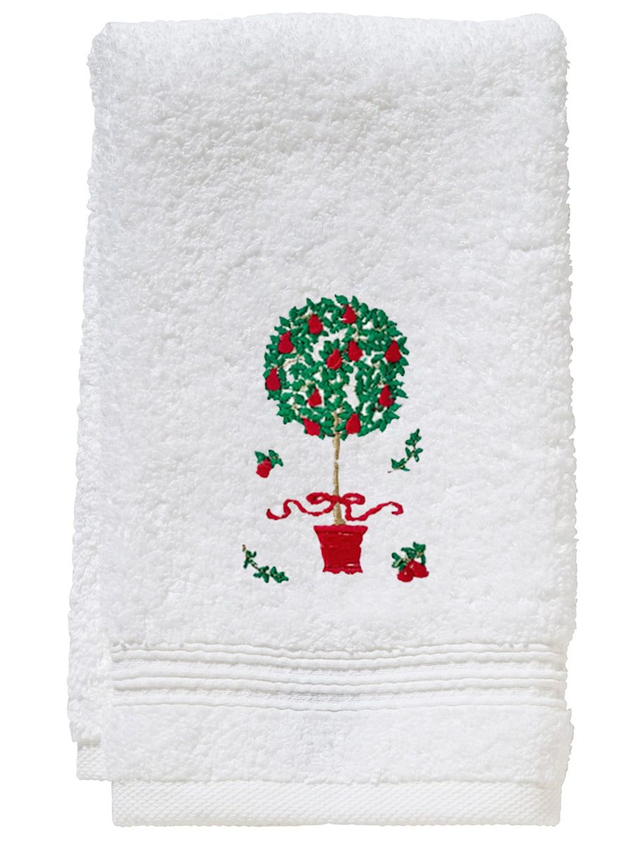 Fingertip Guest Towel, Terry, Christmas Designs