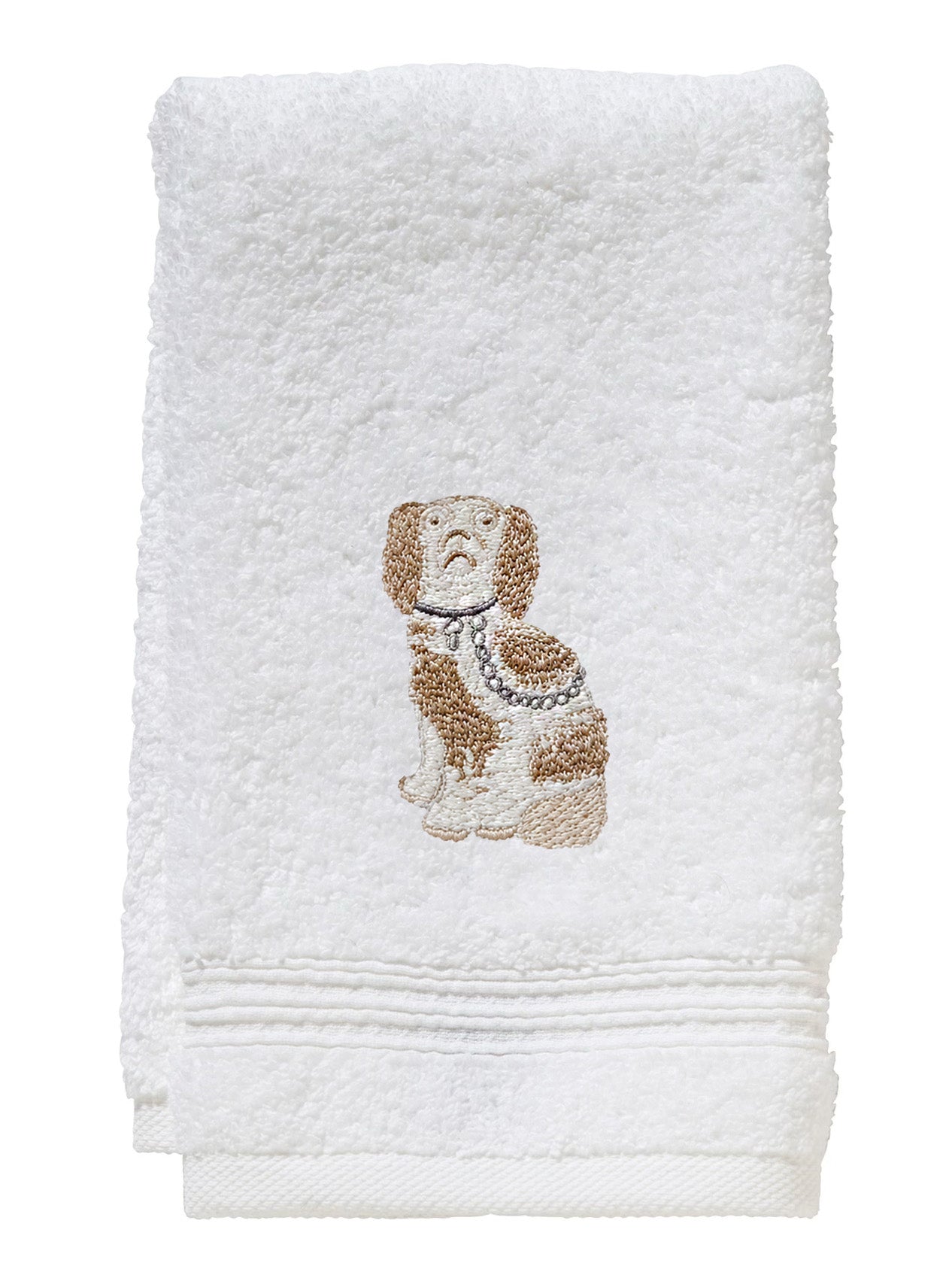 Guest Towel, Terry, Embroidered Chinoiserie