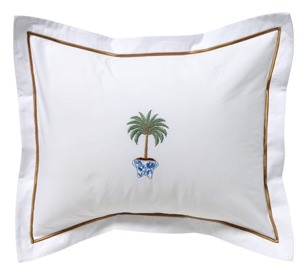 Boudoir Pillow Cover, Embroidered Botanical