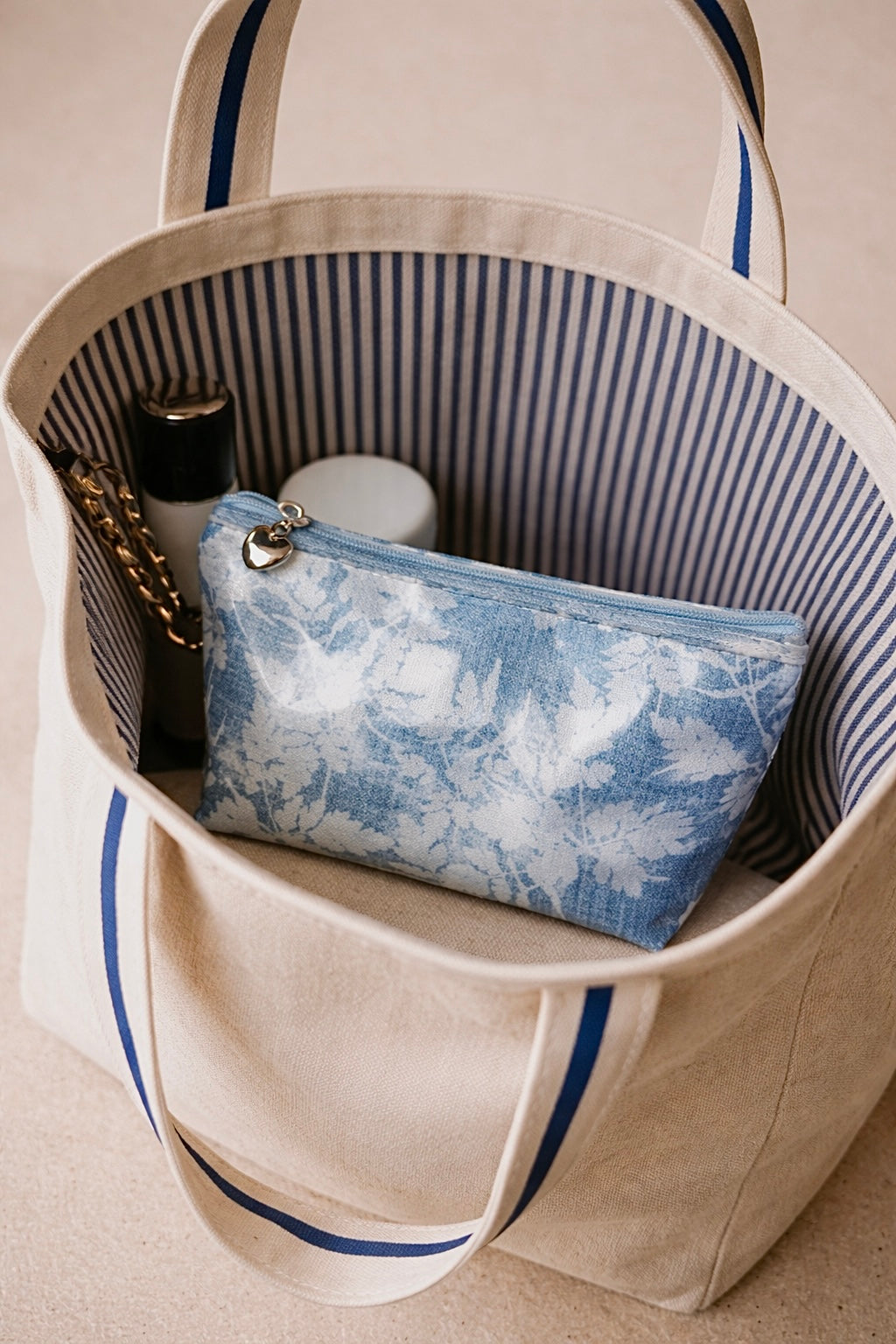 Cosmetic Bag (Small), Cotton/Waterproof PVC