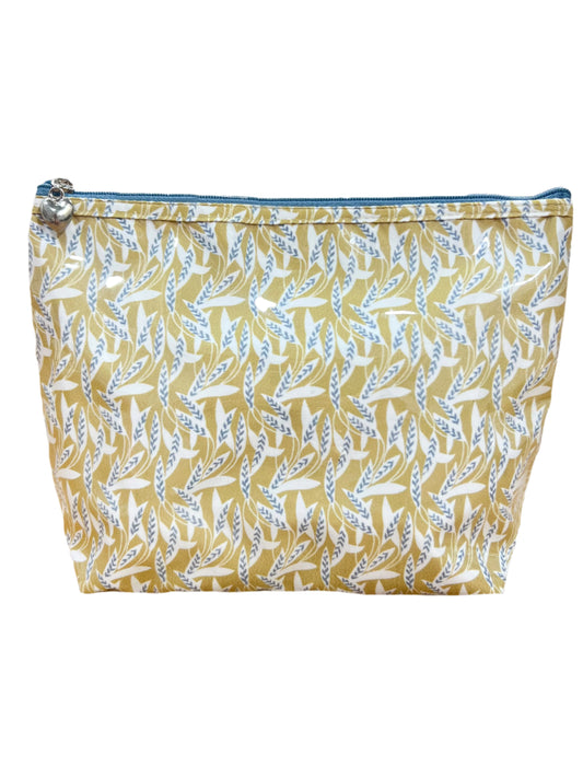 Cosmetic Bag (Medium), Cotton/Waterproof PVC, Leaf Dance