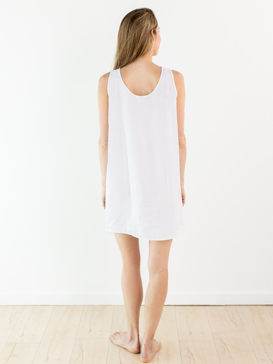 Ivy White Cotton Nightgown