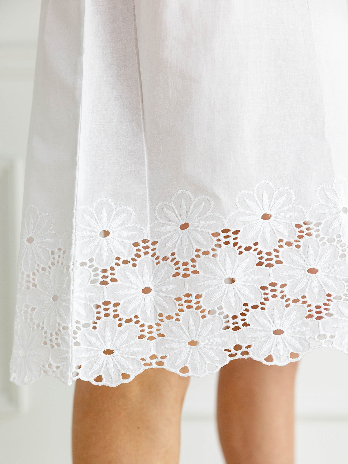 Eloise White Cotton Nightgown