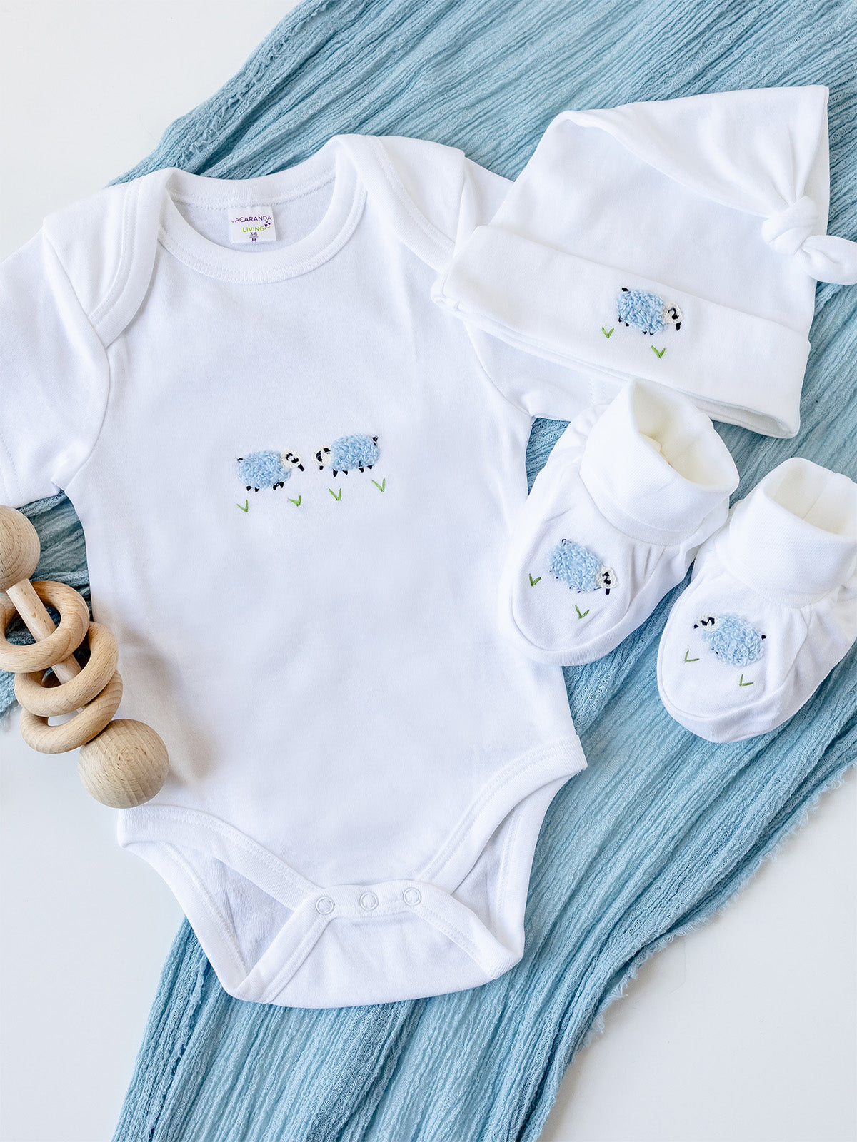 Onesie (Short Sleeve), Combed Cotton, Embroidered
