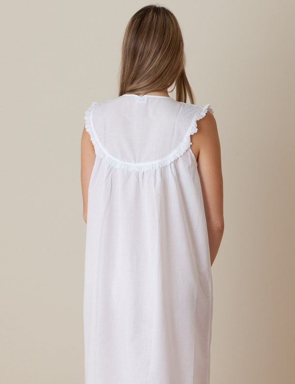 Eloise White Cotton Nightgown