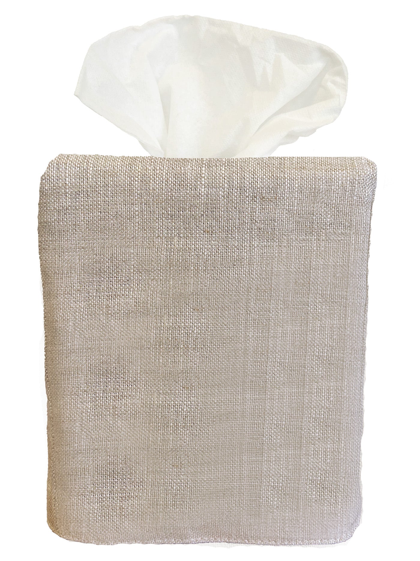 Tissue Box Cover - Natural Linen / Cotton, No Embroidery