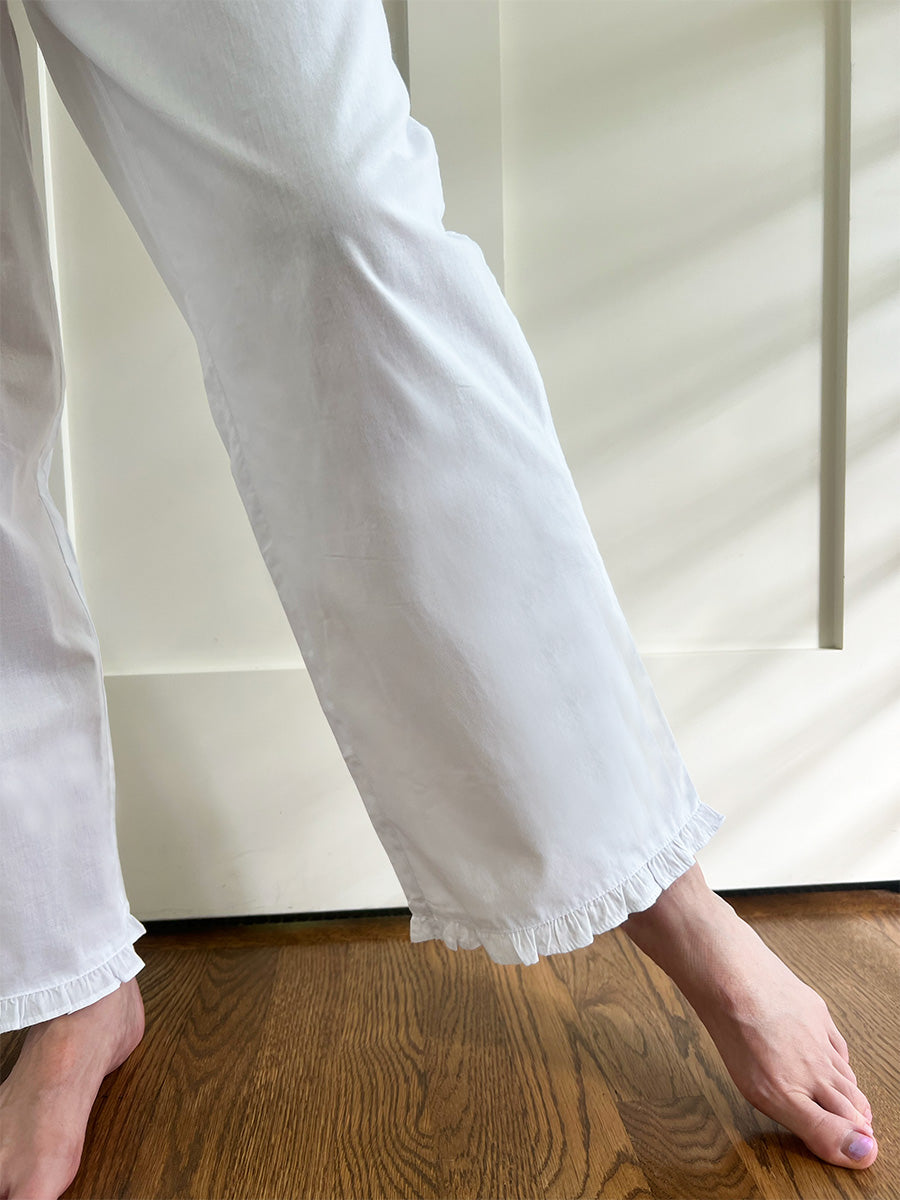 Amanda White Cotton Pajamas