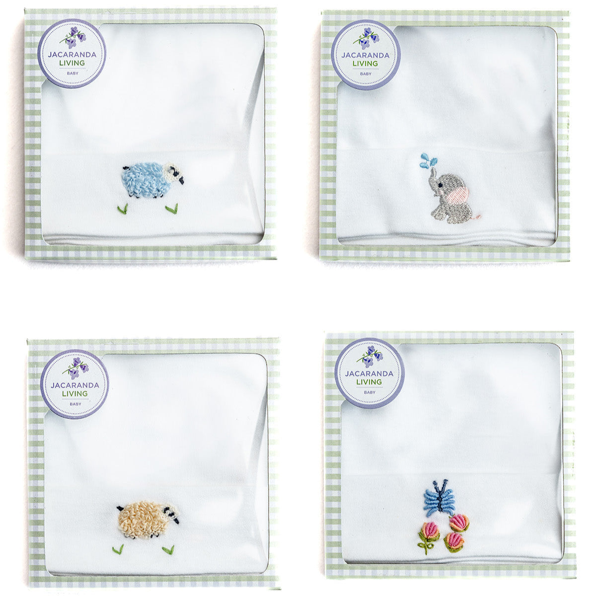 Knotted Baby Hat, Combed Cotton, Splash Elephant