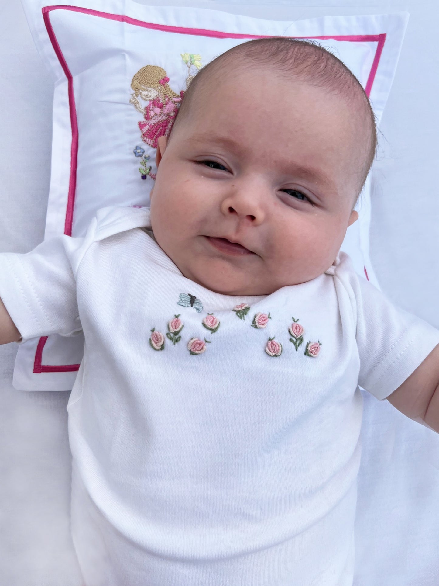 Onesie (Short Sleeve), Rosebuds & Butterfly (Pink)