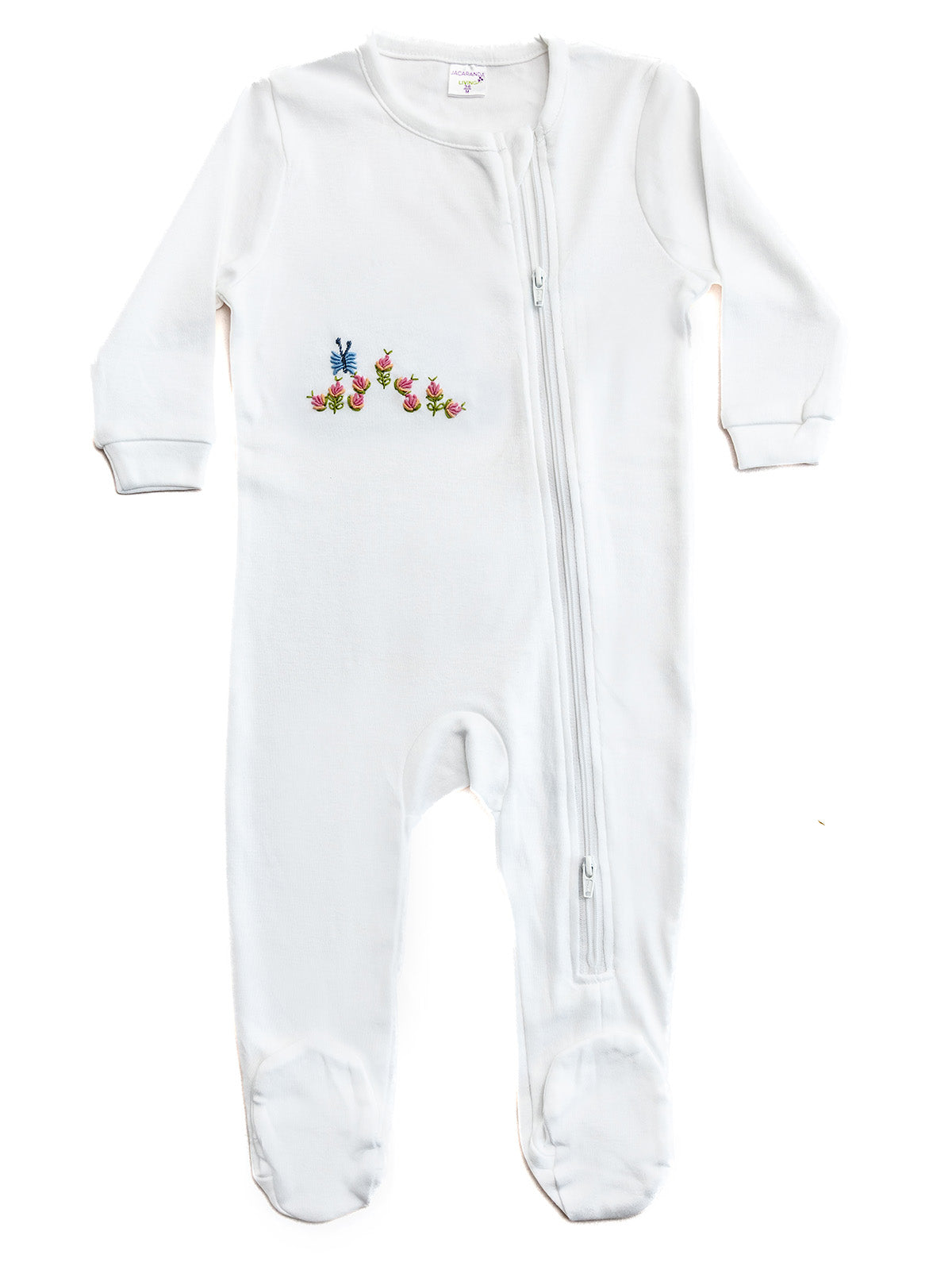 Baby Footie, Combed Cotton, Embroidered