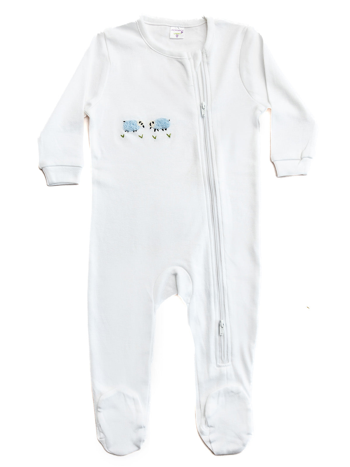 Baby Footie, Combed Cotton, Embroidered