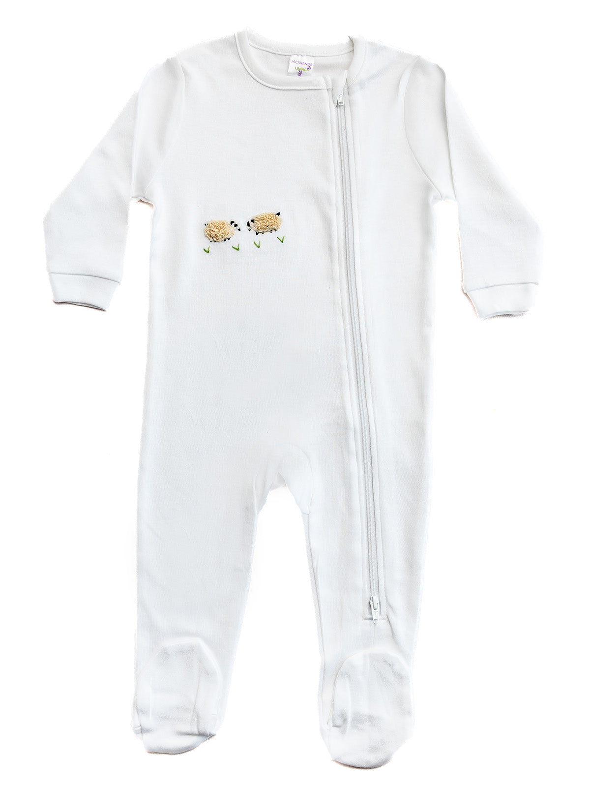 Baby Footie, Combed Cotton, Embroidered
