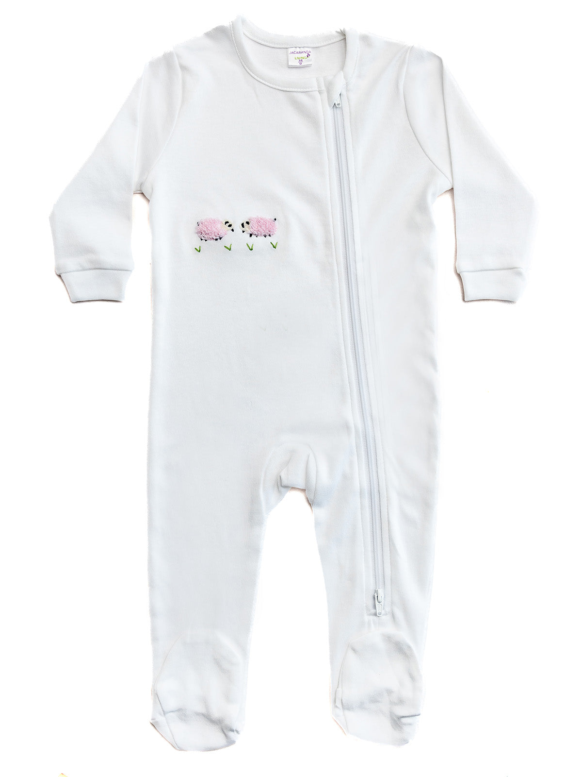 Baby Footie, Combed Cotton, Embroidered