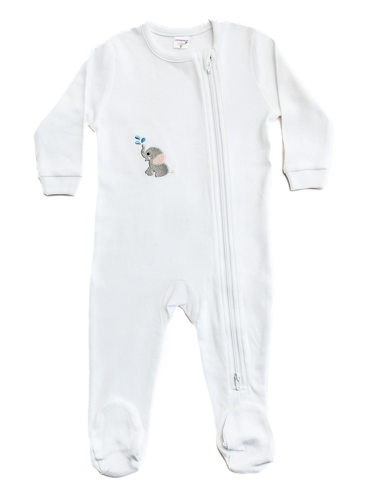 Baby Footie, Combed Cotton, Embroidered