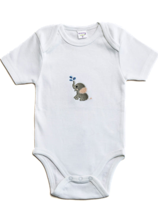 Onesie (Short Sleeve), Combed Cotton, Embroidered