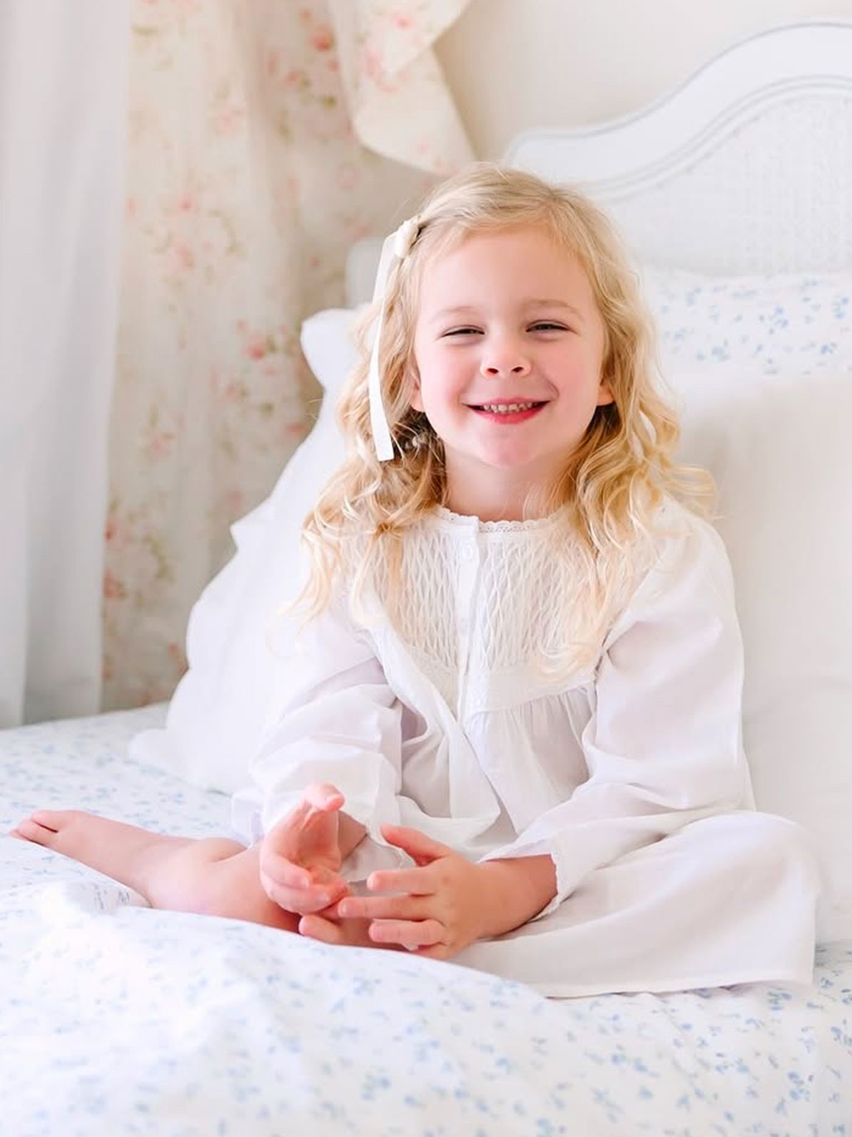 Sophia Cotton Dress - Jacaranda Living Little Girls White Dresses 3-4Y Sophia Cotton Dress - Jacaranda Living Little Girls White Dresses 3-4Y