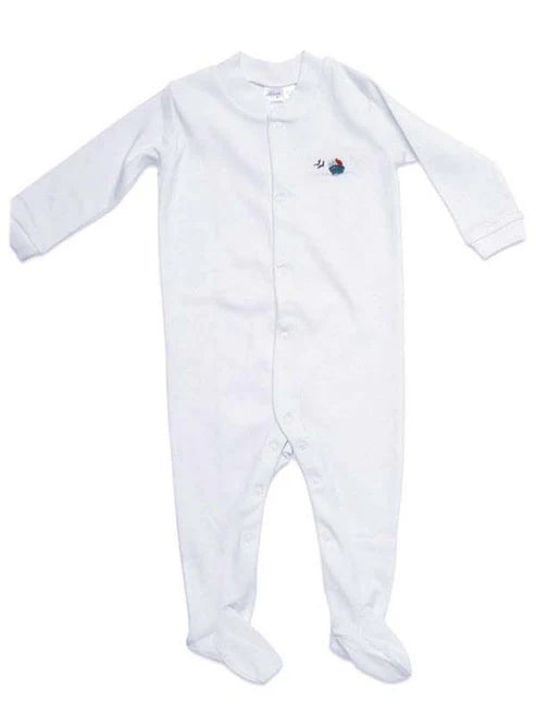 Baby Footie, Combed Cotton, Embroidered