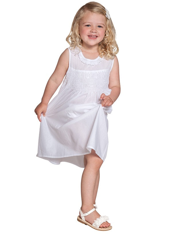 Christie White Cotton Dress, Lace