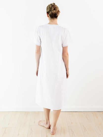 Lynn White Cotton Nightgown