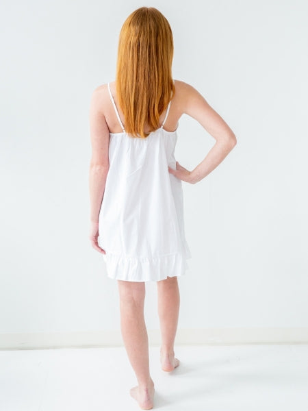 Madeline White Cotton Nightgown