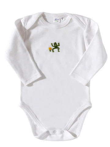 Onesie (Long Sleeve), Combed Cotton, Embroidered