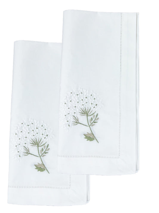 Dinner Napkin, Hydrangea (White), Set of 2