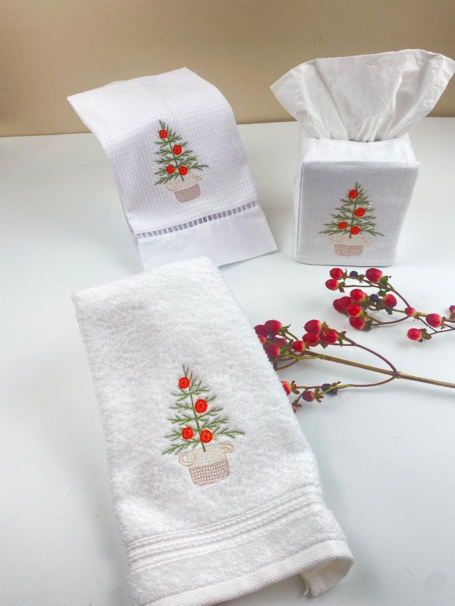 Guest Towel, Terry, Oranges for Christmas