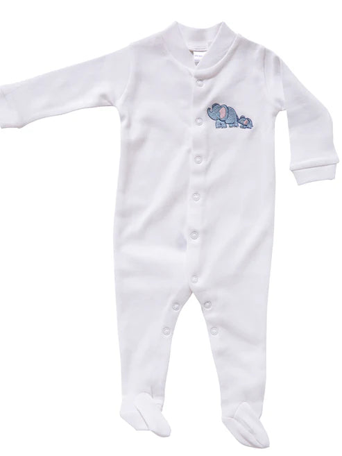 Baby Footie, Combed Cotton, Embroidered