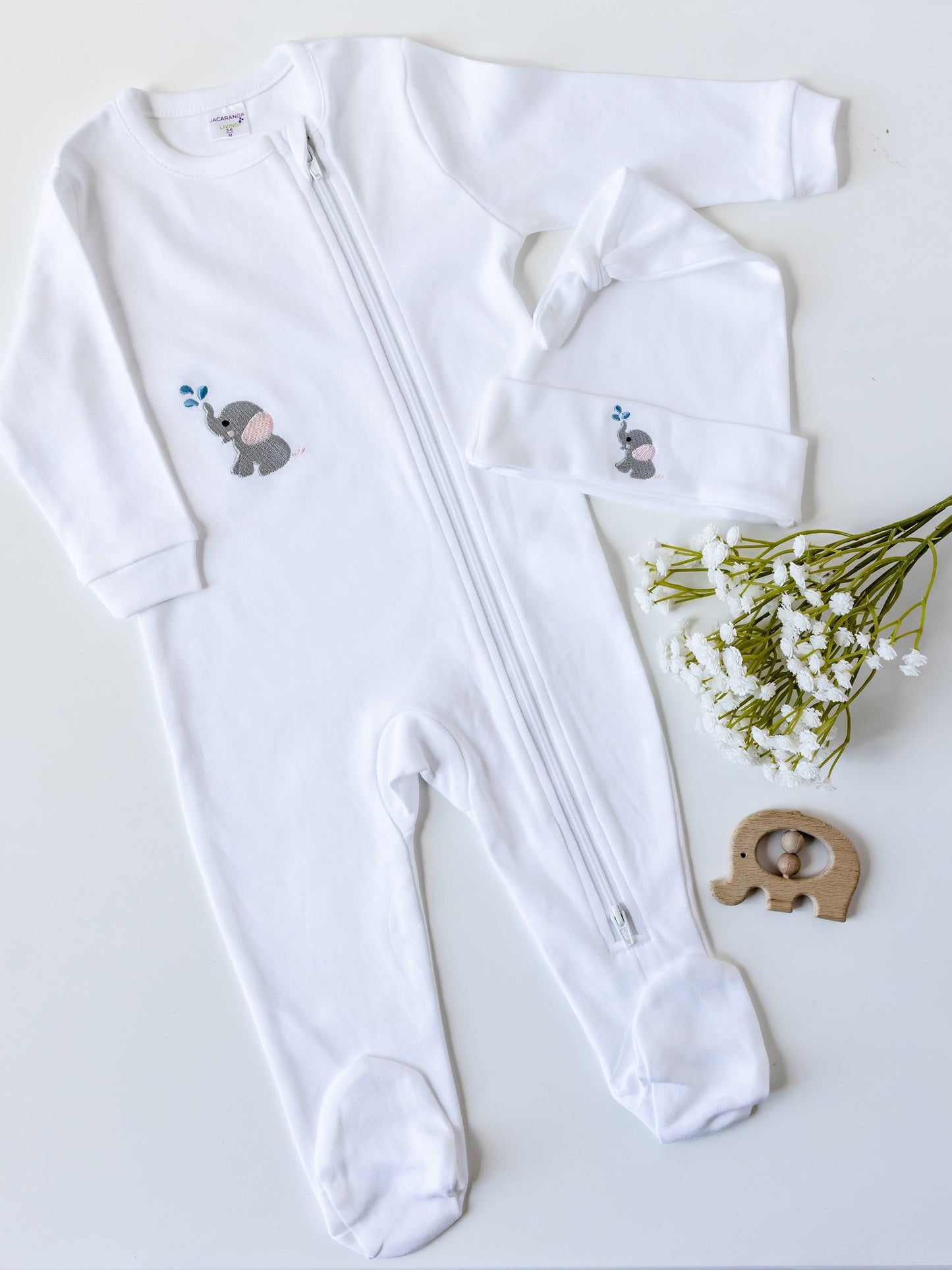 Cozy Newborn Set – Footie, Hat & Gown