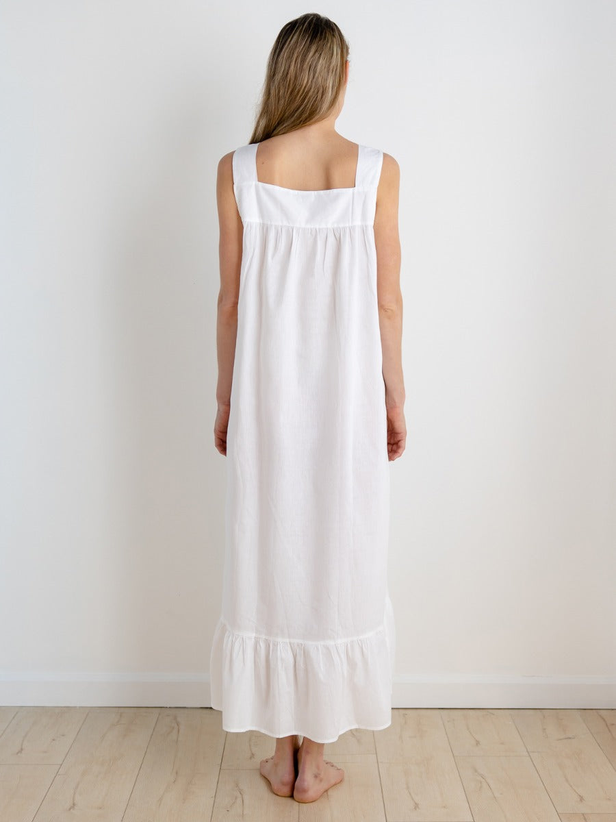 Courtney White Cotton Nightgown