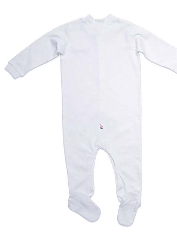 Footie, Rosebuds & Butterfly (Pink)