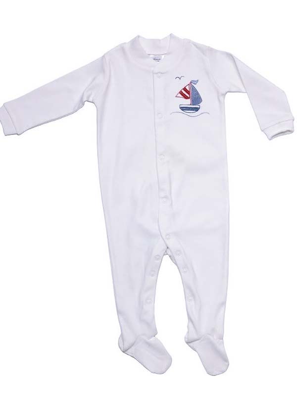 Footie, Sailboat & Seagull (Red / Blue)