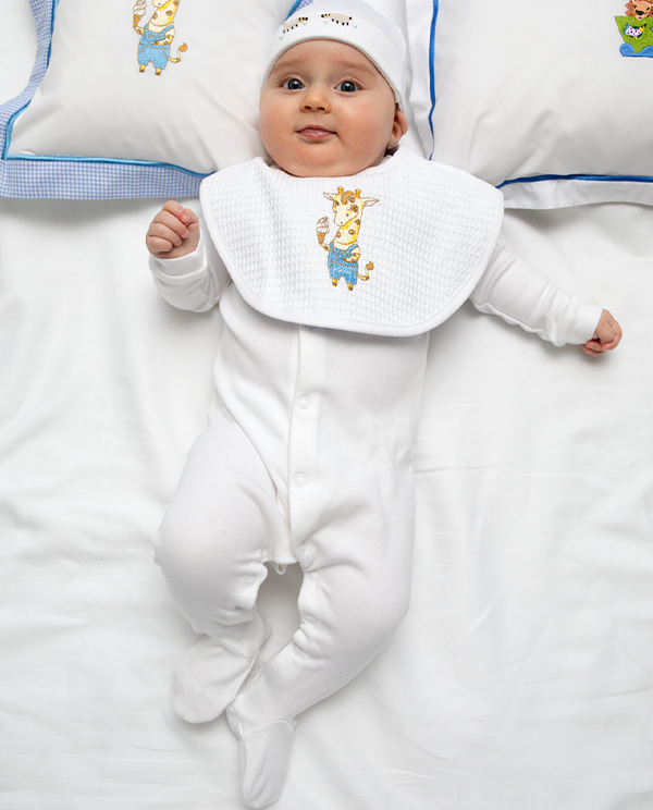 Bib, Umbrella Elephant (Blue)