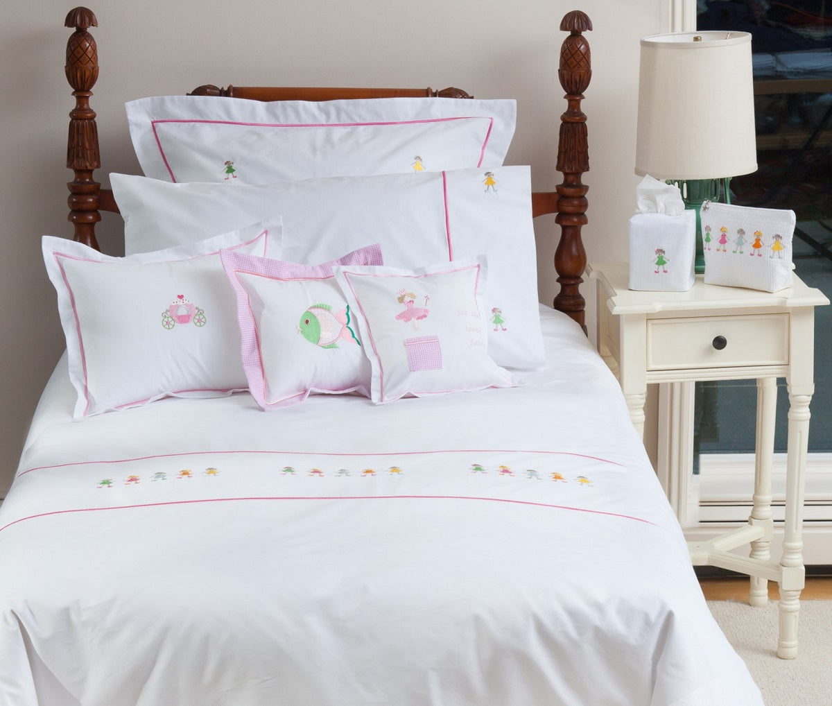 Baby Pillow Cover, Freddy Fish (Pink)