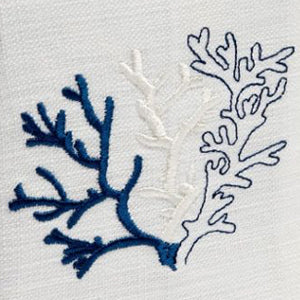 Guest Towel, Waffle Weave, Coral (Navy)