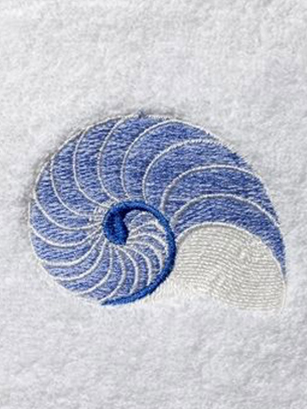 Guest Towel, Terry, Striped Nautilus (Blue)